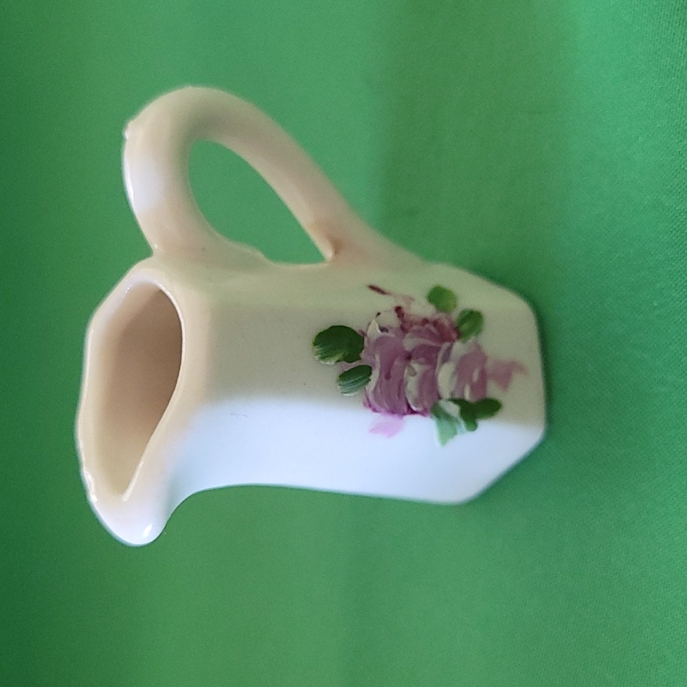 Miniature hand painted vase vintage